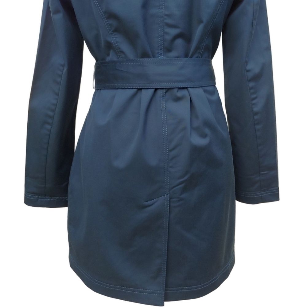 St. John Yellow Label Blue Utility Trench Jacket with Gold Buttons Women's 6 - Picture 8 of 17